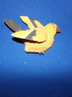 Vintage Yellow  & Brown Finch Type Bird -